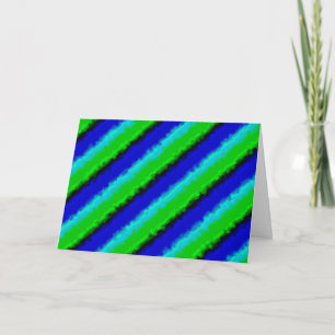 Cartão De Agradecimento Padrão arco-íris 3D abstrato azul verde