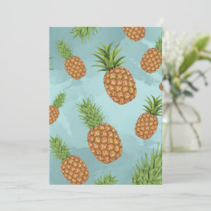 Cartão De Agradecimento Padrão de abacaxi aquarela 2