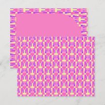 Padrão de Bloco Geométrico Pixelado Rosa Roxo Past