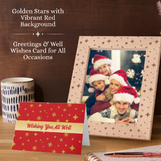 Cartão De Agradecimento Padrão de estrelas de Ouro de brilho suave e Petai