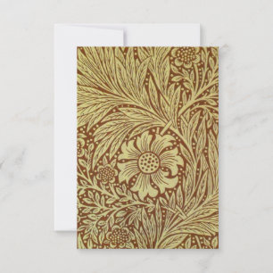 Cartão De Agradecimento Padrão de Flor Antiga Marigold de William Morris
