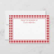 Padrão de Gingham Personalizado Vermelho e Branco