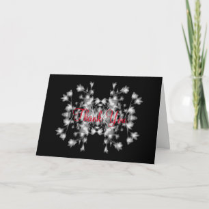 Cartão De Agradecimento Padrão de Gráfico Floral de Abstrato personalizáve