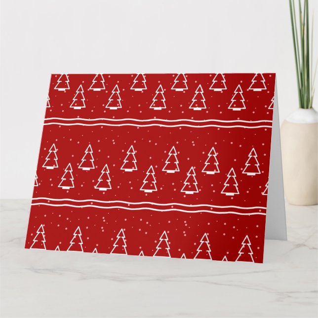 Cartão De Agradecimento Padrão de Natal 116 (Frente)