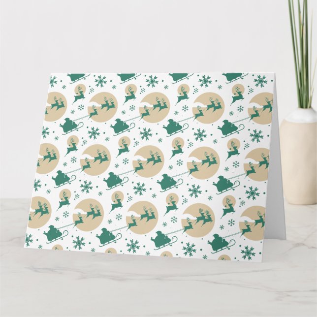 Cartão De Agradecimento Padrão de Natal 118 (Frente)