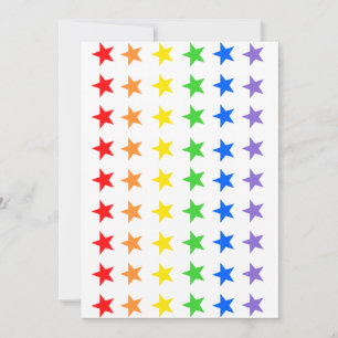 Cartão De Agradecimento Padrão de Starry Colorido Moderno