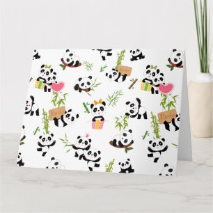 Cartão De Agradecimento Padrão do Panda
