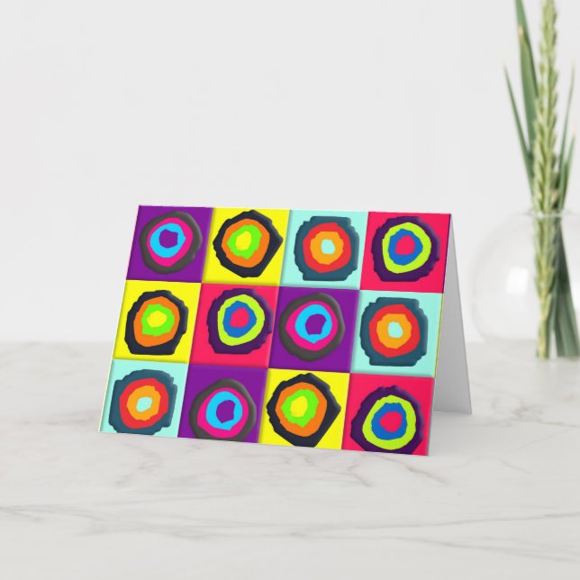 Cartão De Agradecimento padrão dos círculos (Frente)