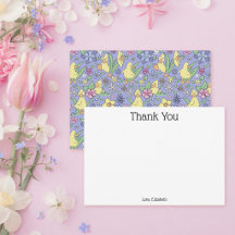 Padrão Floral de Patinho Fofo Personalizado Obriga