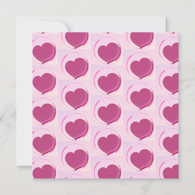 Cartão De Agradecimento Padrão fofo de corações!! (Frente)