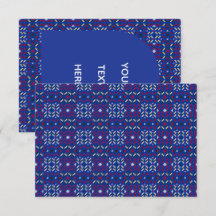 Padrão Geométrico Tradicional de Pixel em Azul Esc