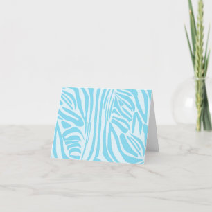 Cartão De Agradecimento Padrão Zebra Azul
