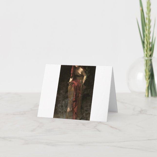 Cartão De Agradecimento Padre Delphi, 1891, de John Collier (Frente)