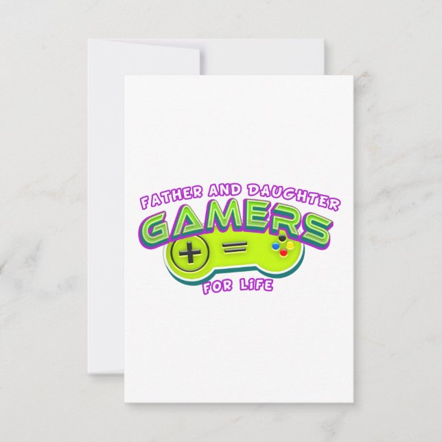 Cartão De Agradecimento Padre e Gamers Filhos pela Vida (Frente)