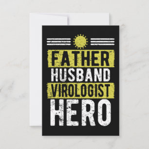 Cartão De Agradecimento Padre Husband Virologista Dia de os pais Herói