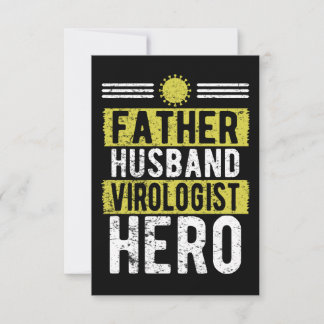 Cartão De Agradecimento Padre Husband Virologista Dia de os pais Herói