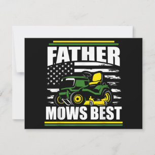 Cartão De Agradecimento Padre Mows Best Funny Lawn Mower American Flag Fa