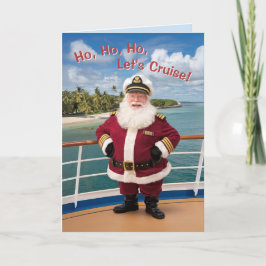 Cartão De Agradecimento Padre Natal num Mar de Saudações de Cruise