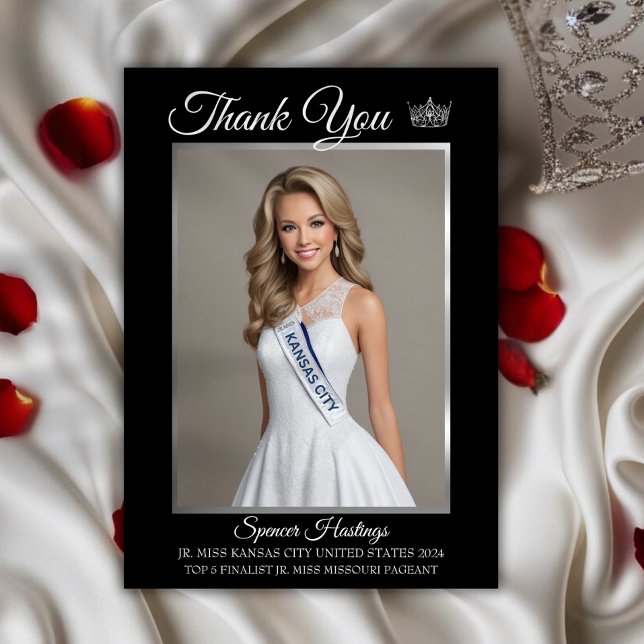 Cartão de Agradecimento Pageant Essentials (Criador carregado)
