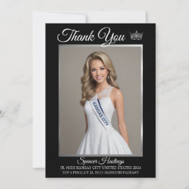 Cartão de Agradecimento Pageant Essentials