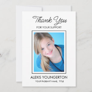 Cartão De Agradecimento Pageant Sponsor Obrigado Foto