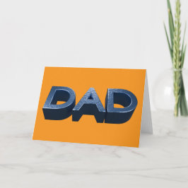 Cartão De Agradecimento Pai de aço azul