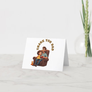 Cartão De Agradecimento Pai, dia de os pais feliz