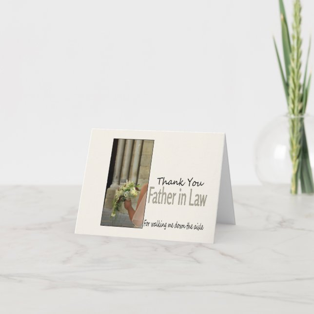 Cartão De Agradecimento Pai em Obrigados de Direito por me derrubar Aisle (Frente)