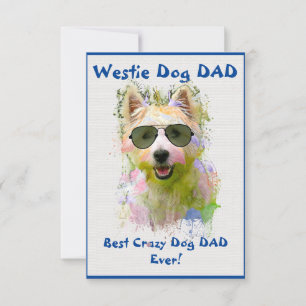 Cartão De Agradecimento Pai Westin Personalizado Melhor Pai Cachorro Louco