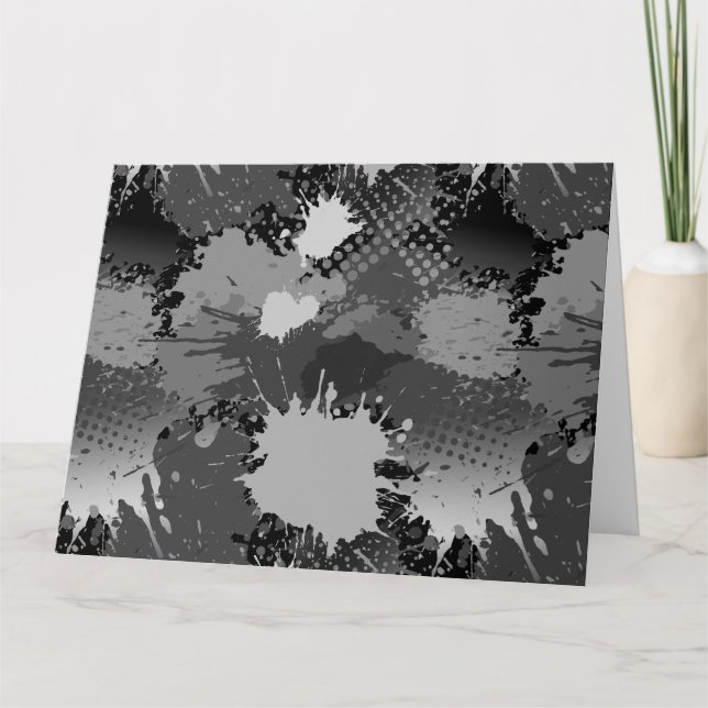 Cartão De Agradecimento Paint Splash Patterno 2 (Frente)