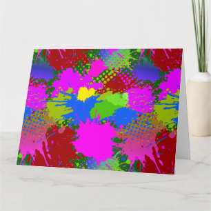 Cartão De Agradecimento Paint Splash Patterno 3