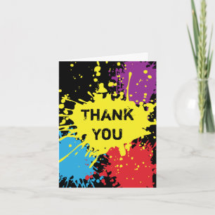 Cartão De Agradecimento Paintball Splat Thank You Card