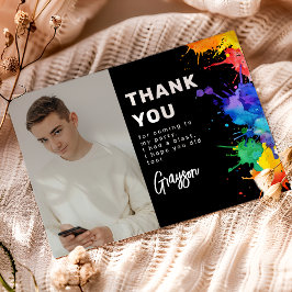 Cartão De Agradecimento Paintballing Birthday Party