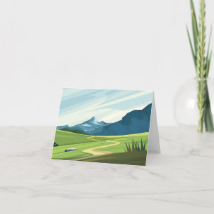 Cartão De Agradecimento Paisagem de montanha