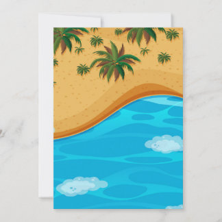 Cartão De Agradecimento Paisagem de praia