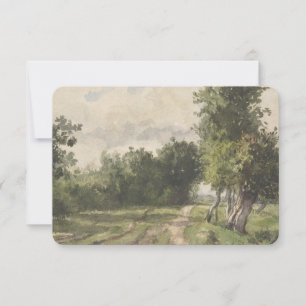 Cartão De Agradecimento Paisagem do Caminho com Aquarela - Troyon Constant
