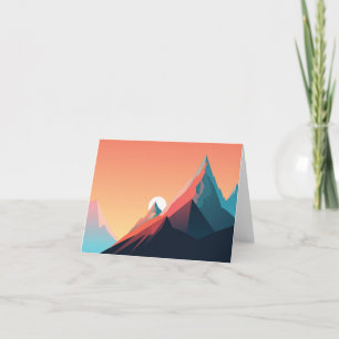 Cartão De Agradecimento Paisagem montanhosa colorida