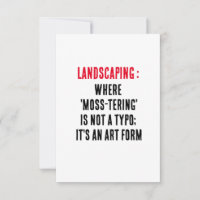 Paisagismo onde "moss tering" não é um erro tipogr