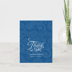 Cartão De Agradecimento Paisley Print Thank You Card