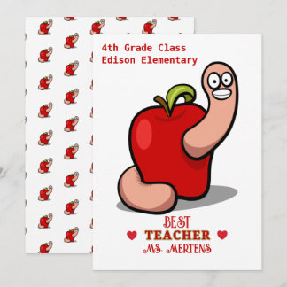Cartão De Agradecimento Palavra de Apreciação do Professor em Apple Add Na