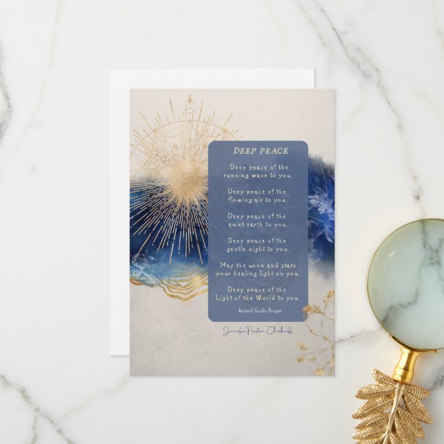 Cartão De Agradecimento Palavra de bênção entre Irlandês e Gaélico antigo (Frente/Verso In Situ)