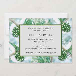 Cartão De Agradecimento Pale Green Winter Pine Cone Holiday