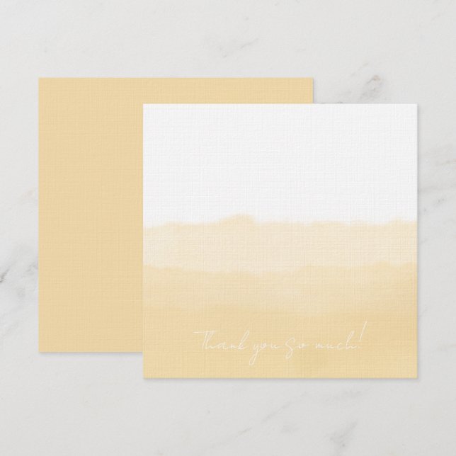 Cartão De Agradecimento Pale Peach Folded Thank You Card (Frente/Verso)