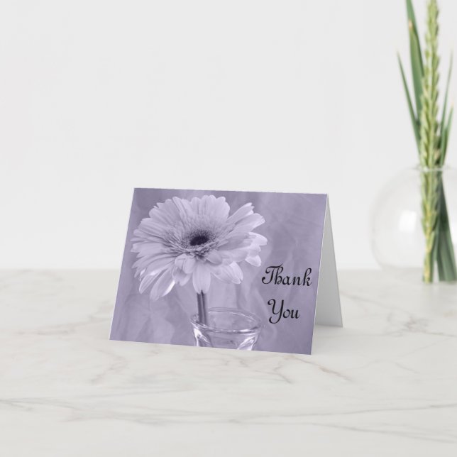 Cartão De Agradecimento Pale Purple Tiny Obrigado (Frente)
