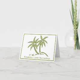 Cartão De Agradecimento Palmeiras Tropicais Gêmeas Personalizadas