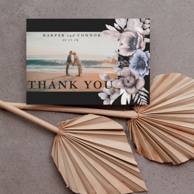 Cartão De Agradecimento Pampas Botânicas Douradas Premium Foto de Florais  (Criador carregado)