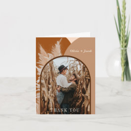 Cartão De Agradecimento Pampas Grass e Arches Obrigado