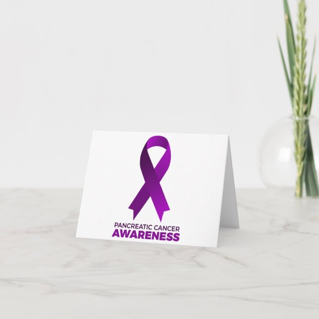 Cartão De Agradecimento Pancreatic Cancer Awareness (Frente)