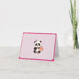 Cartão De Agradecimento Panda Birthday