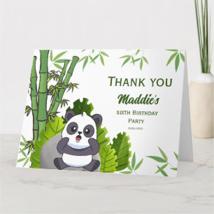 Cartão De Agradecimento Panda Kiddie (Aniversário de Cute Panda Kiddie)